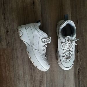 333. chunky platform white sneakers